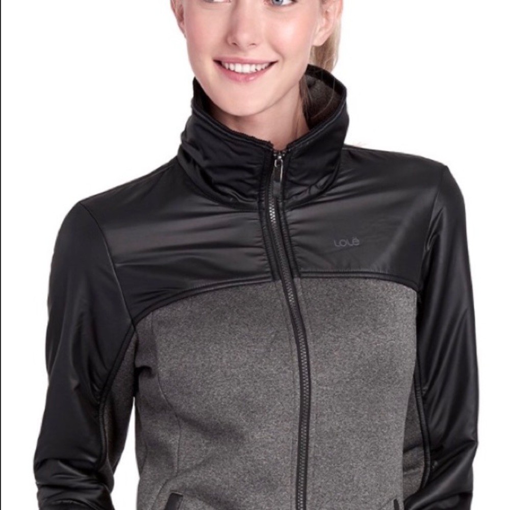 Lole Snug 2 Cardigan fleece Jacket Black Small EUC